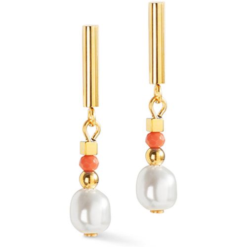 Boucles oreilles Boucles d'oreilles Sunset Pearl corail - Coeur De Lion - Modalova