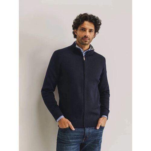 Sweat-shirt Cardigan Mix Laine Marine - State Of Art - Modalova