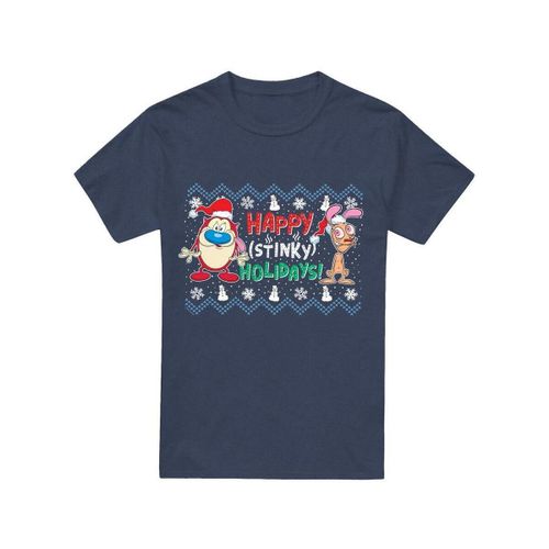 T-shirt Happy Stinky Holidays - Ren & Stimpy - Modalova