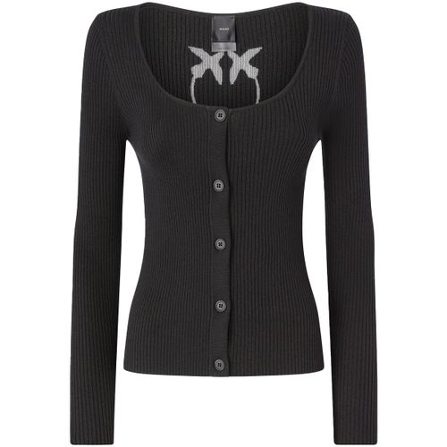 Pull ASSIA CARDIGAN LOGO IN TRASPARENZA - Pinko - Modalova