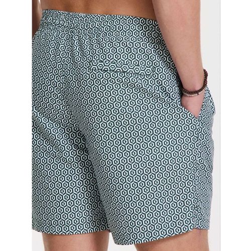 Maillots de bain Short de Bain Mike Geo Tile Vert Foncé - Shiwi - Modalova