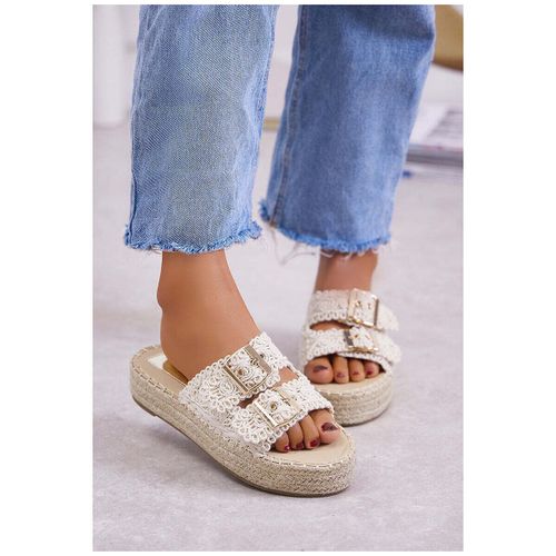 Sandales compensées Sandales espadrilles s à deux brides, beige nude - Vera Collection - Modalova