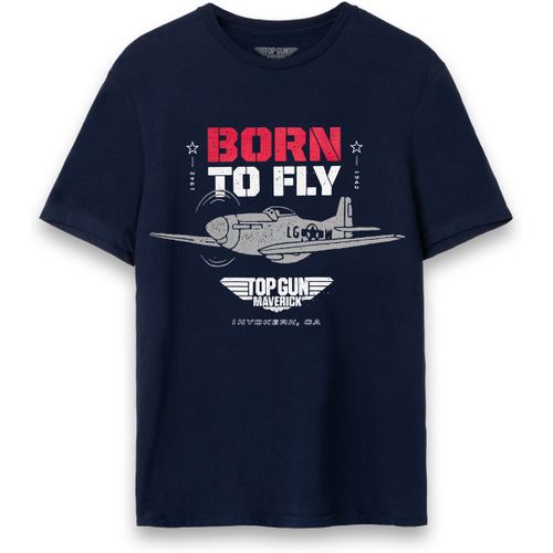 T-shirt Born To Fly Graphic Print T-shirt à manches courtes - Top Gun - Modalova