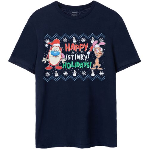 T-shirt Happy Stinky Holidays T-shirt à manches courtes - Ren & Stimpy - Modalova