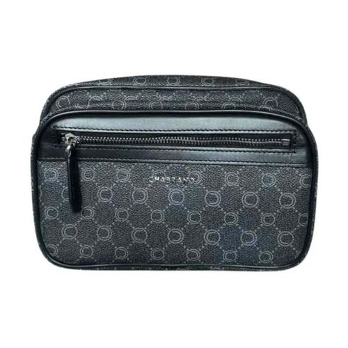 Sacoche Body-Bag Toile Enduite Cuir Noir - Chabrand - Modalova