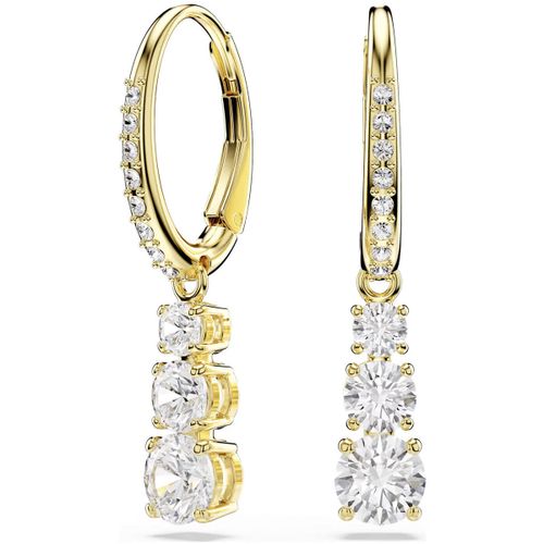 Boucles oreilles Boucles d'oreilles Stilla attract dorées - Swarovski - Modalova