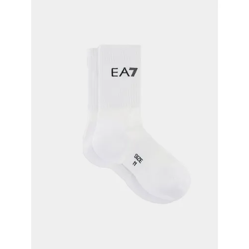 Chaussettes 245022 CC999-M0003 WHITE/BLACK - Emporio Armani EA7 - Modalova