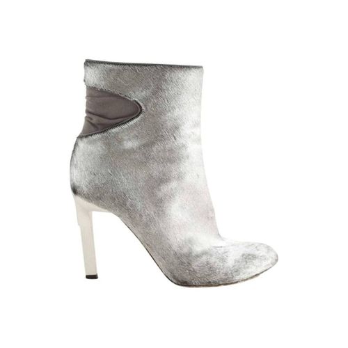 Boots Boots en cuir gris - Bettina Vermillon - Modalova