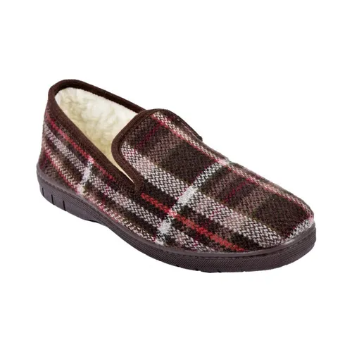 Chaussons CHARENTAISE Pantoufle FOURREE MU9984 MARRON - Ozabi - Modalova