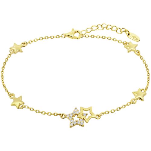 Bracelets Bracelet Silver argent doré étoiles oxydes - Lotus - Modalova