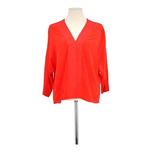 T-shirt T-shirt en soie rouge - Sandro - Modalova
