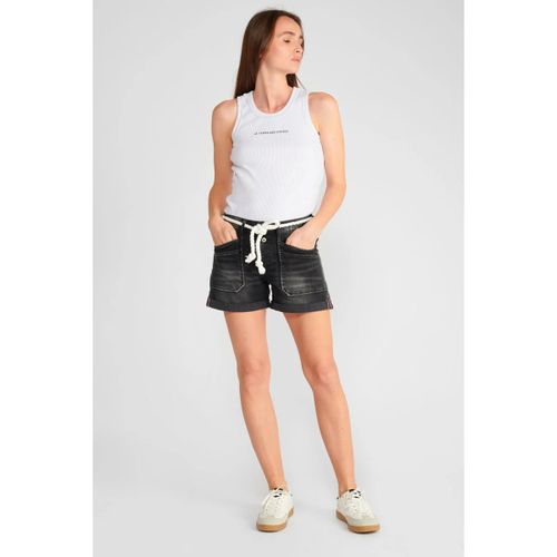 Short Short madrague en jeans noir - Le Temps des Cerises - Modalova