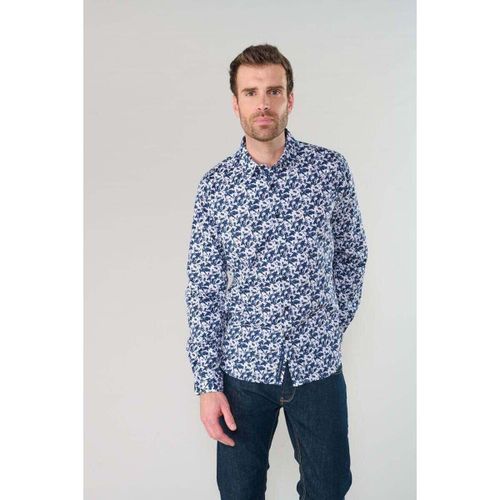 Chemise Chemise juna bleue à motif feuilles - Le Temps des Cerises - Modalova