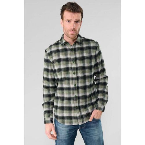 Chemise Surchemise ferino verte à carreaux - Le Temps des Cerises - Modalova