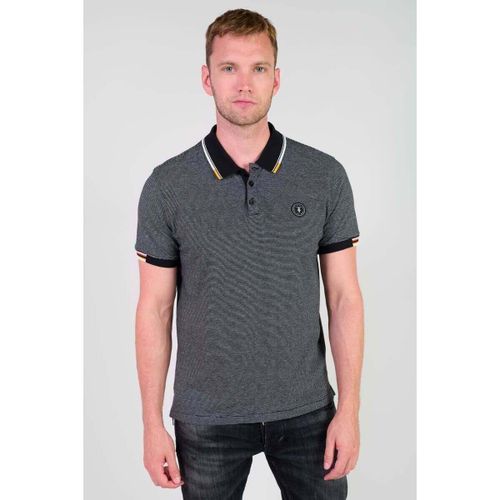 T-shirt Polo alcor noir à rayures - Le Temps des Cerises - Modalova