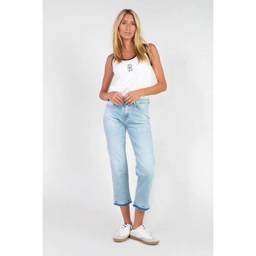 Jeans Jeans 400/17 mom valy taille haute 7/8ème destroy bleu - Le Temps des Cerises - Modalova