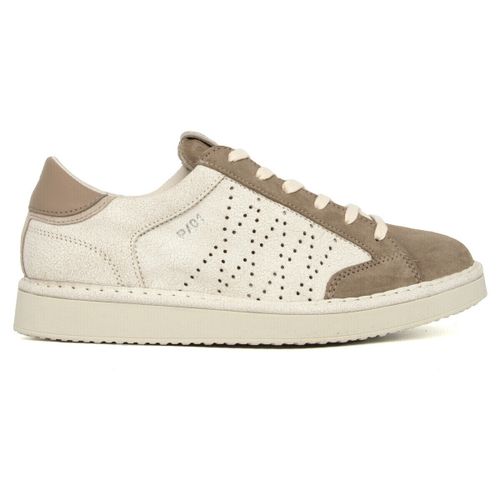 Baskets P01M022-01342217 P01 LACE-UP CRACKED MATT IVORY KHAKI - Panchic - Modalova