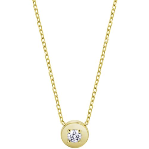 Collier Collier Silver doré pastille empierrée - Lotus - Modalova