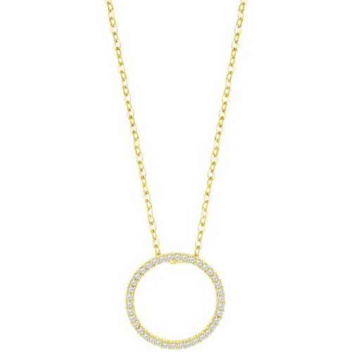 Collier Collier Silver jaune cercle évidé empierré - Lotus - Modalova