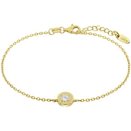 Bracelets Bracelet Silver doré solitaire zirconium - Lotus - Modalova