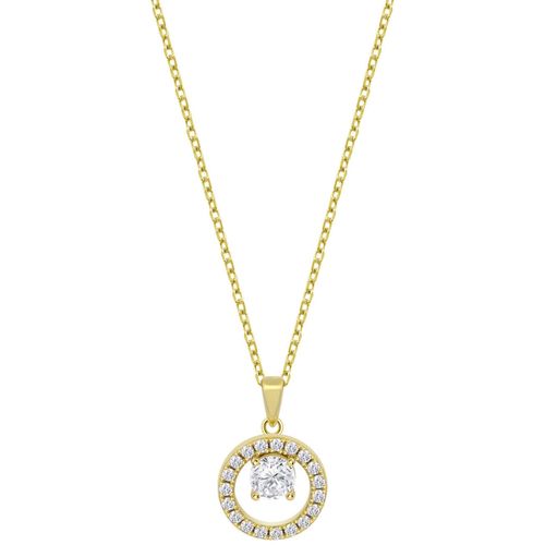 Collier Collier Silver cercle évidé doré empierré oxyde - Lotus - Modalova