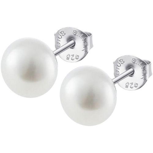 Boucles oreilles Puces d'oreilles Silver perle 8 mm - Lotus - Modalova