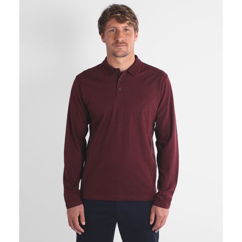 Polo Polo manches longues texture NAVAL - Oxbow - Modalova