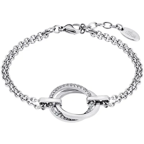 Bracelets Bracelet style double anneau sertis - Lotus - Modalova