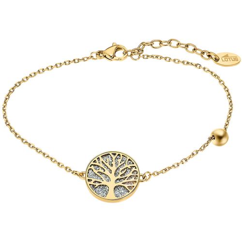 Bracelets Bracelet Style medaillon arbre de vie acier doré - Lotus - Modalova
