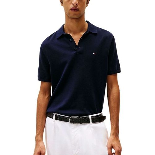 T-shirt MW0MW38465 INTERLOCK PLACKET-DESERT SKY - Tommy Hilfiger - Modalova