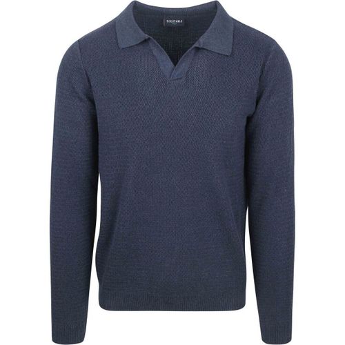 Sweat-shirt Pull Riva Structure Mélangé Marine - Suitable - Modalova