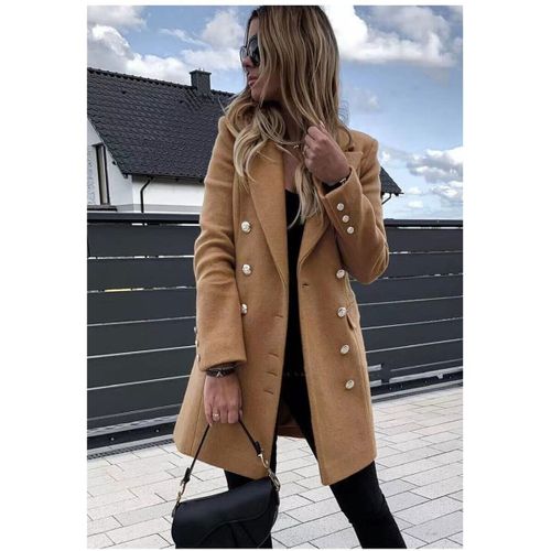 Manteau Manteau Mi Long F, CHOCOLAT - Kebello - Modalova
