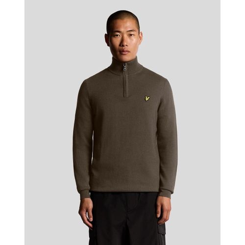 Pull KN2112VC CTTN MERINO QRTR ZIP JUMP-X863 ESPRESSO - Lyle & Scott - Modalova