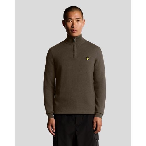 Pull KN2112VC CTTN MERINO QRTR ZIP JUMP-X863 ESPRESSO - Lyle & Scott - Modalova