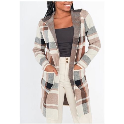 Pull Gilet A Capuche F, Beige - Kebello - Modalova