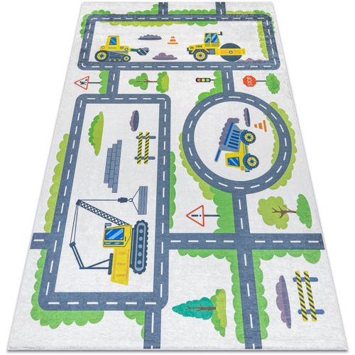 Tapis Tapis lavable BAMBINO 2338 Excavatrice, rues pour 160x220 cm - Rugsx - Modalova