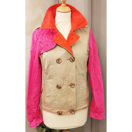 Blouson Veste beige fushia orange :: :: taille 38 - Desigual - Modalova