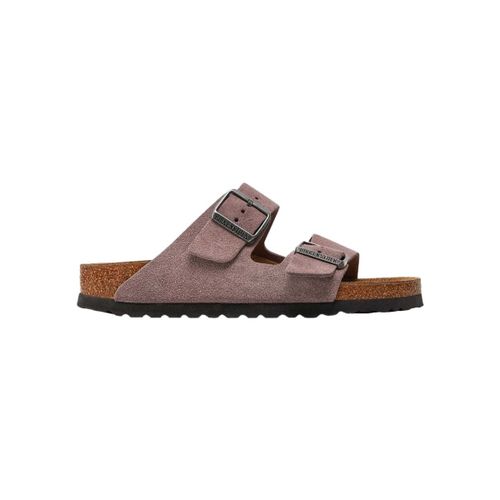 Sandales plates Arizona Suede Leather Narrow - Faded Purple - BIRKENSTOCK - Modalova