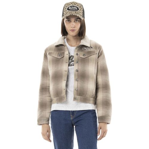 Blouson Veste à carreaux doublée sherpa avec patchs - Von Dutch - Modalova