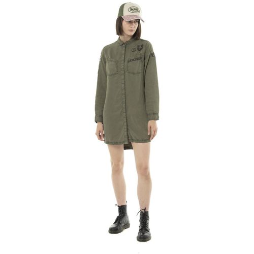 Robe courte Robe Chemise délavée manches longues avec patchs - Von Dutch - Modalova