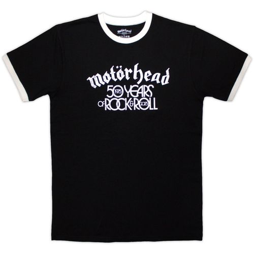 T-shirt 50 Years Text Lock Up Ringer - Music - Modalova