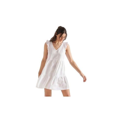 Robe courte Robe Tinsley mi-longue col en V sans manches blanche - Superdry - Modalova