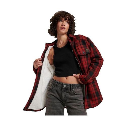 Chemise Chemise Vintage Borg Check rouge - Superdry - Modalova