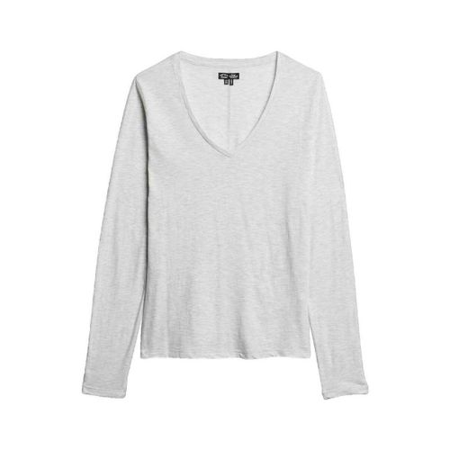 T-shirt T-shirt manches longues coupe ajustée col en V - Superdry - Modalova