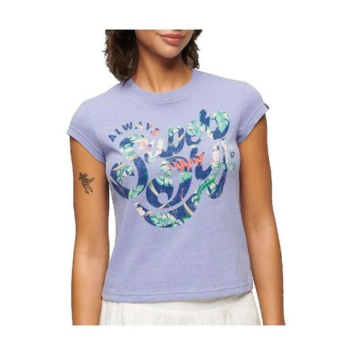 T-shirt T-shirt Floral Scripted manches courtes - Superdry - Modalova
