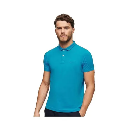 Polo Polo Essential Logo Neon bleu slim - Superdry - Modalova