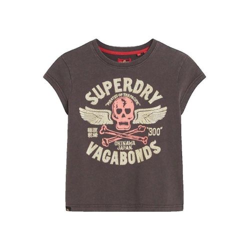 T-shirt T-shirt à mancherons orné d'affiches - Superdry - Modalova