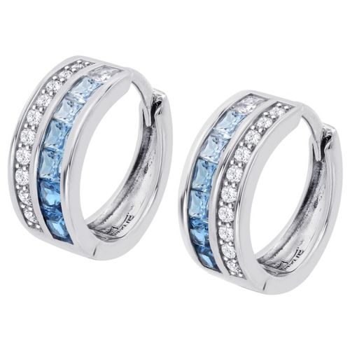 Boucles oreilles Boucles d'oreilles Silver argent bleu - Lotus - Modalova