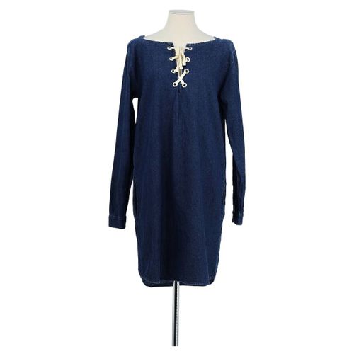 Robe courte Robe en coton bleue marine - Leon & Harper - Modalova