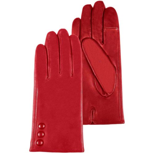 Gants Gants tactiles en cuir d'agneau pleine fleur - doublés soie - Isotoner - Modalova